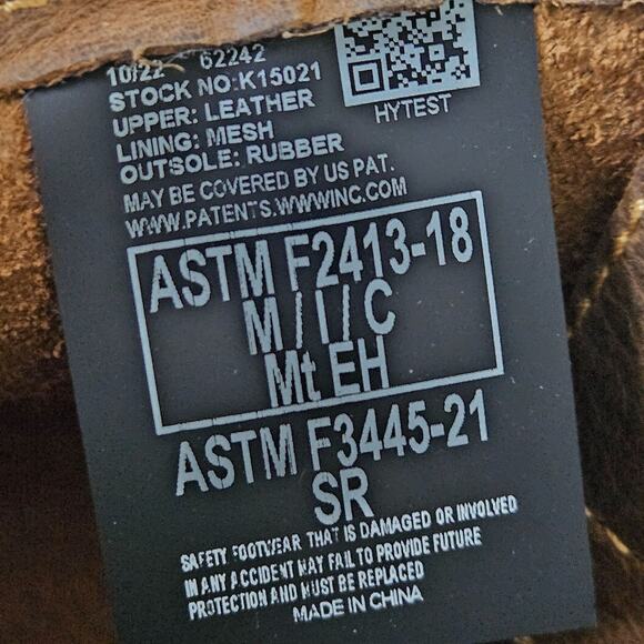 Hytest Ryder Wellington Steel Toe Safety Work Boots Mens Size 10 Brown Leather - Picture 16 of 16